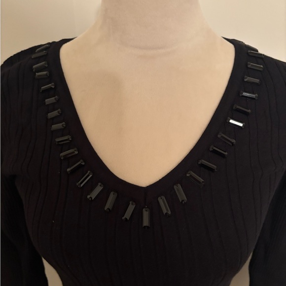 XOXO Black Ribbed Long Sleeve Top - Picture 2 of 5